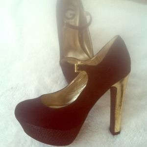 Black and Gold Heels