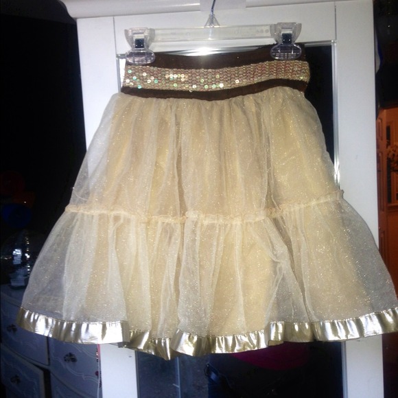 🔴SOLD🔴Gold and brown skirt
