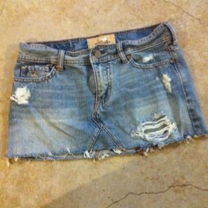 Hollister Co weathered denim skirt