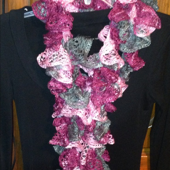 Handmade ruffled scarf