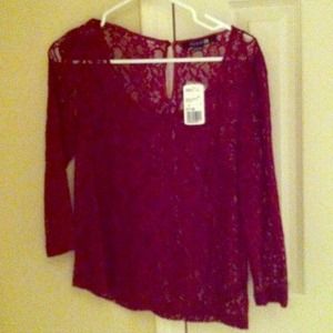 Maroon Lace Top!