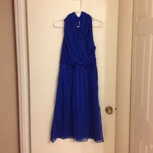 Nice price! Flowy halter dress - royal blue