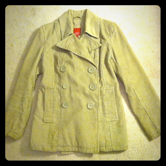 Corduroy Pea Coat by ESPRIT