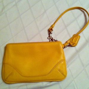 Coach yellow change purse
