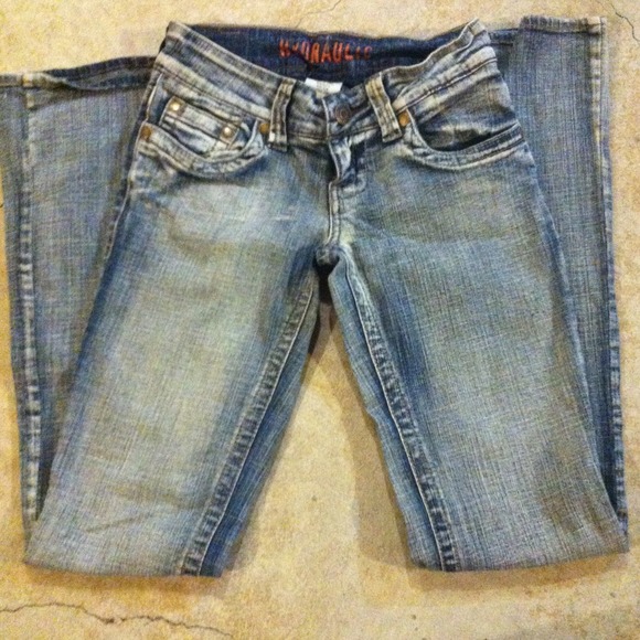 Hydraulic denim jeans