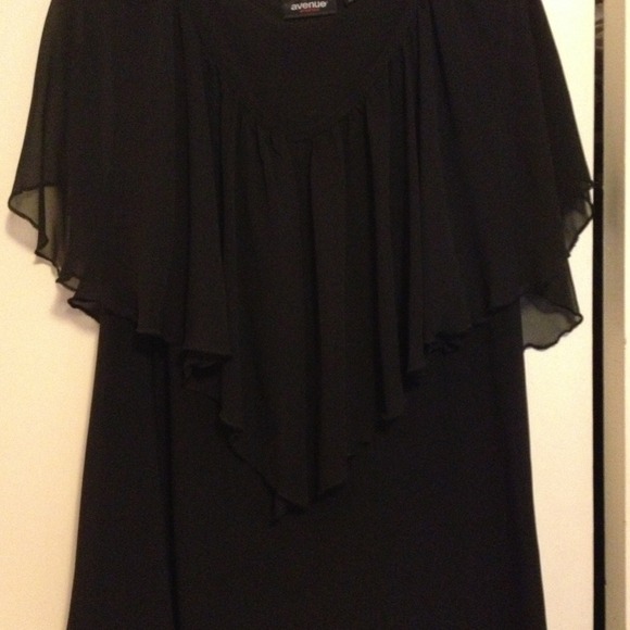 Black sheer layover top