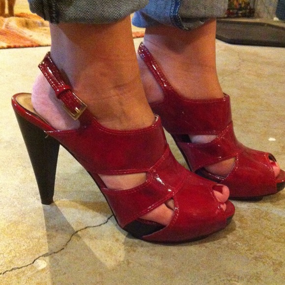Red shiny Charlotte Russe heels