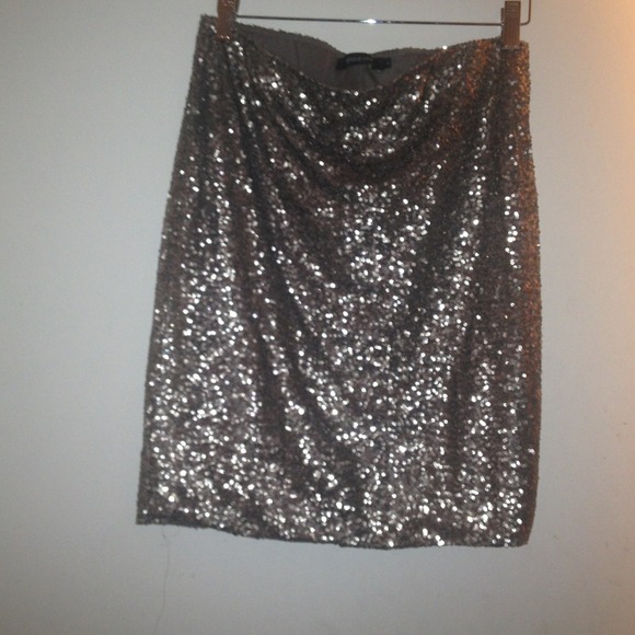 Gold sparkle pencil skirt