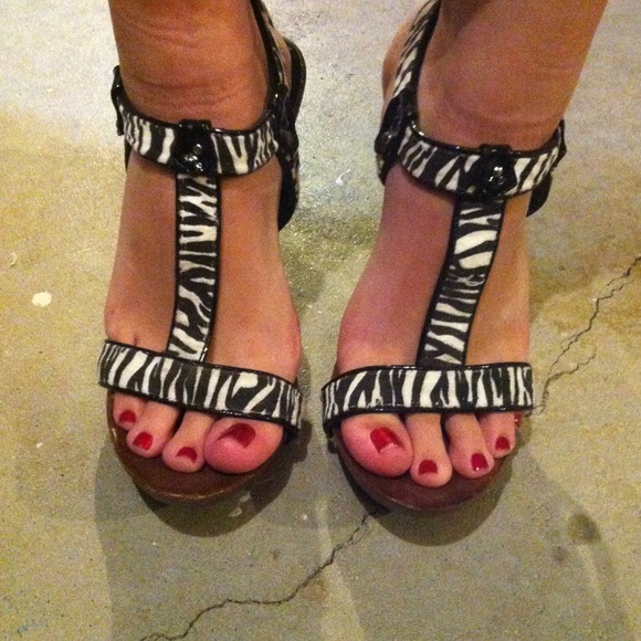 Zebra print Charlotte Russe heels