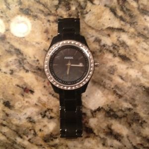 Black Fossil Watch