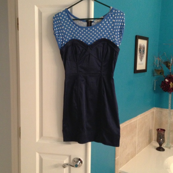 Navy blue & polka dot dress💙💙