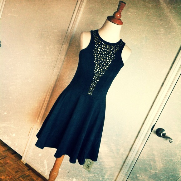 Dresses & Skirts - ** RESERVED ** Brass Stud Embellished Dress