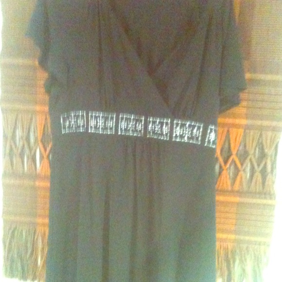 Empire waist glam black dress