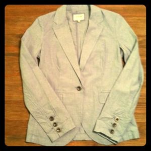 Blue and white pinstripe blazer