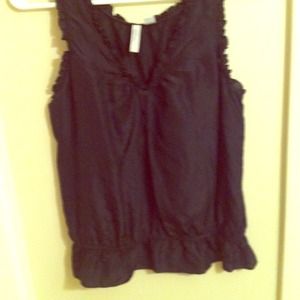 Black silk top