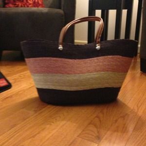 Raphia (woven) beach bag