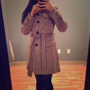 Zara wool button up coat