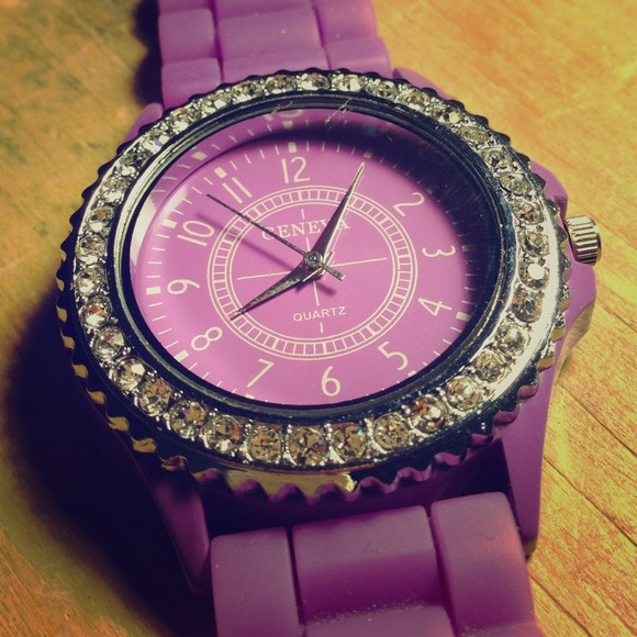 ⛔️Sold⛔️Geneva Purple Silicon Watch