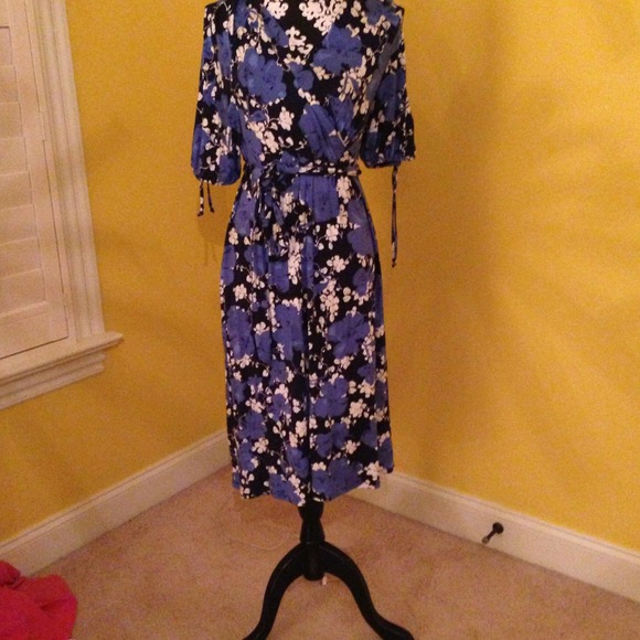 Blue flowered dress