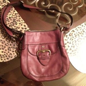 Fossil brown leather cross body