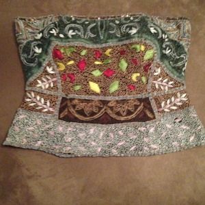 Aftershock strapless beaded top