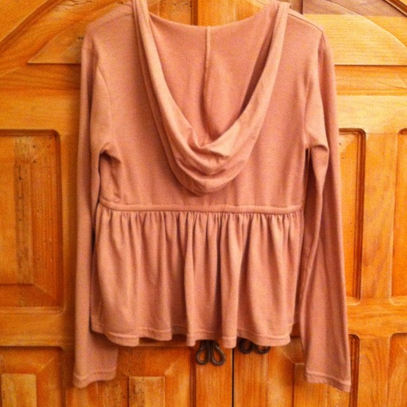 Nude Colored Tie Front Cardi by H&M. - Picture 3 of 4