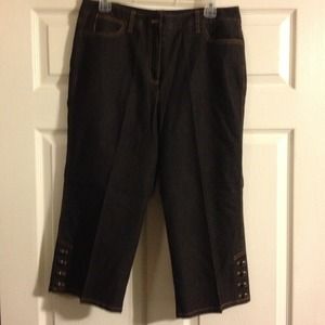 PRICE REDUCTION!!! Black denim stretch capris