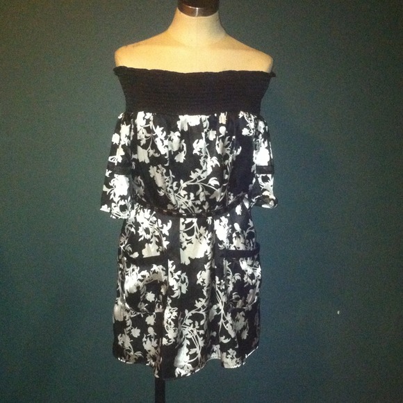 Black & White Floral Dress