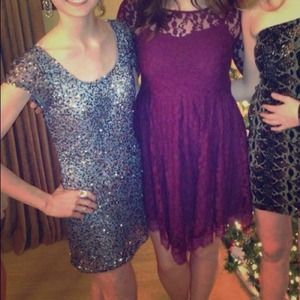 Gunmetal Gray Party Dress