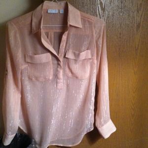 gold strips and pink shirt