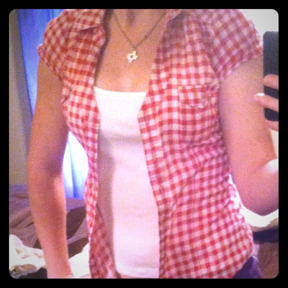 Checkered button up