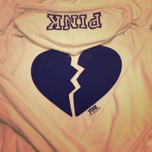 PINK VS WHITE ZIP UP SIZE L