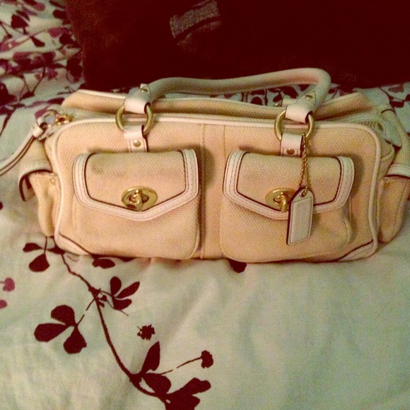 Bundled coach bags.