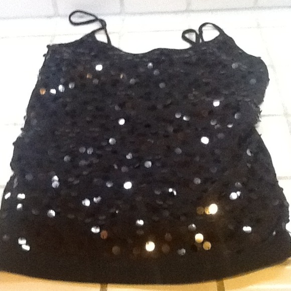 Sparkly black tank top