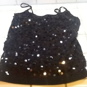Sparkly black tank top