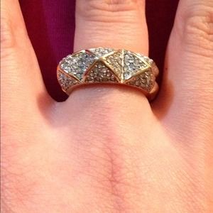 Juicy Couture gold double sided pyramid ring Juicy Couture gold double sided pyramid ring