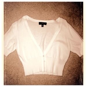 White short sleeve Cardigan