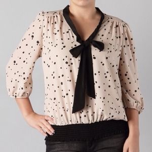 Polka Dot Blouse. Plus Size.