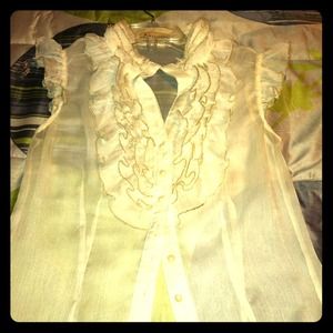 RESERVED Forever21sheer cream top