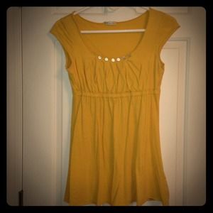 Mustard yellow cap sleeve top