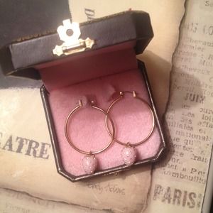 Juicy couture rhinestone strawberry  hoops