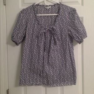 Navy and white bubble top