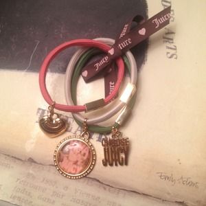 Juicy couture ponytail holders/bracelets