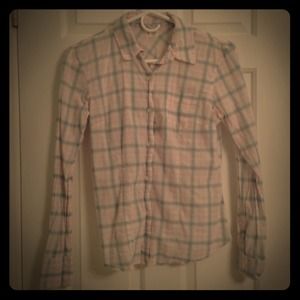 Light purple and blue collared button down