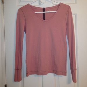 Long sleeved pink tee