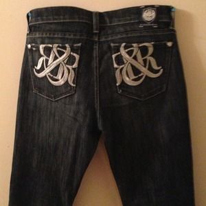 Rock and Republic dark jeans with great pockets