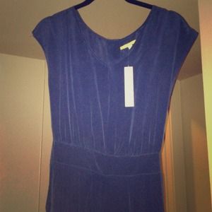 Navy blue/gray silk jumpsuit NWT SIZE M