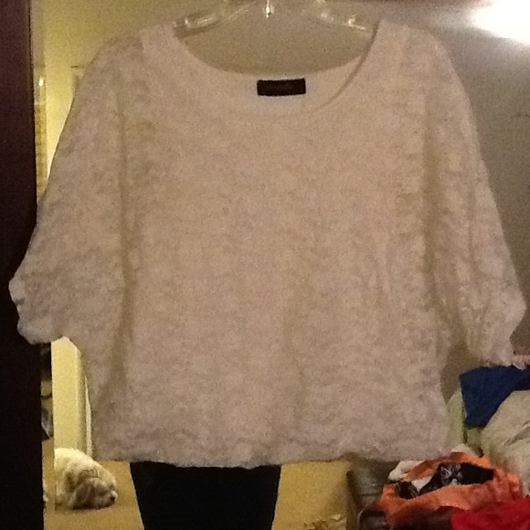 White Lacey short shirt