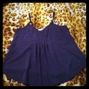 Navy blue flowy spaghetti strap