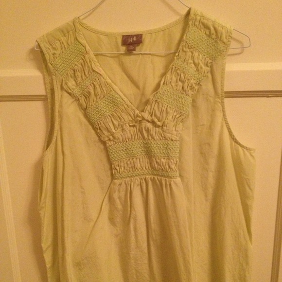JJill green mom sleeve blouse. Size XL